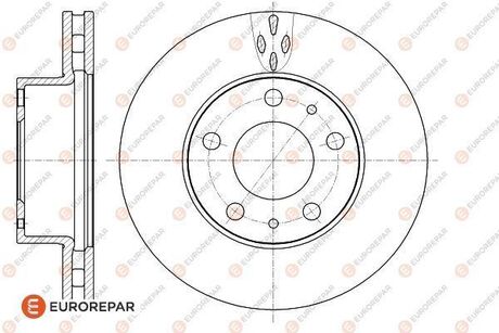 1618865280 Eurorepar Диск тормозной передний Jamper3-Boxer3 DIAM 280 EP 28 PSA (1618865280) Eurorepar