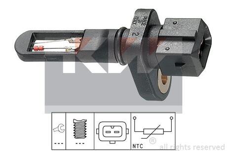 494 001 Kw 494 001 KW Датчик температури повітря (аналог EPS 1.994.001/Facet 10.4001 )