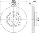 Диск тормозной передний Toyota Corolla 1.4, 1.8, 2.0 (04-07) (ND1016K) NISSHINBO