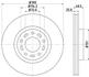 Диск тормозной передний Mazda 3, 5 1.8, 2.0, 2.2 (05-) (ND5002K) NISSHINBO