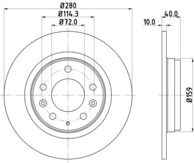 ND5014 Nisshinbo Диск тормозной задний Mazda 6, MX-5 1.8, 2.0, 2.3 (02-) (ND5014) NISSHINBO