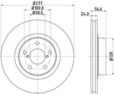 ND7003K Nisshinbo Диск тормозной передний Subaru Forester, Impreza, Legacy 2.0, 2.2 (02-) (ND7003K) NISSHINBO