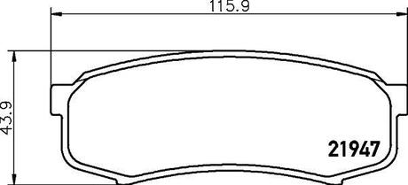 NP1008 Nisshinbo Колодки тормозные дисковые задние Toyota Land Cruiser 2.7, 3.0, 3.5, 4.2 (03-10) (NP1008) NISSHINBO