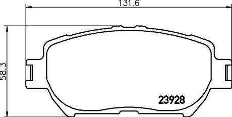 NP1017 Nisshinbo Колодки тормозные дисковые передние Toyota Camry 2.4, 3.0, 3.3 (01-06) (NP1017) NISSHINBO