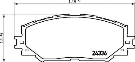 NP1019 Nisshinbo Колодки тормозные дисковые передние Toyota Auris,Corollla 1.3, 1.4, 1.6, 2.0 (07-),RAV 4 2.5 (12-) (NP1019) NISSHINBO