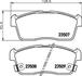 Колодки тормозные дисковые передние Chevrolet Cruze 1.3, 1.5 (00-08) (NP1023) NISSHINBO