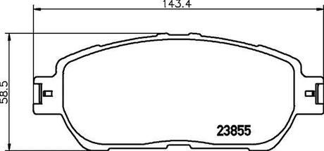 NP1024 Nisshinbo Колодки тормозные дисковые передние Lexus ES 3.0, 3.3 (01-06) (NP1024) NISSHINBO