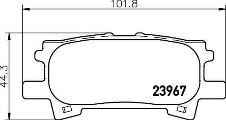 NP1028 Nisshinbo Колодки тормозные дисковые задние Lexus 300, 400h, 450h (06-08) (NP1028) NISSHINBO
