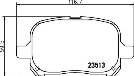 NP1033 Nisshinbo Колодки тормозные дисковые передние Toyota Camry 2.4, 3.0 (01-06)/Lexus RX 300 (00-03) (NP1033) NISSHINBO