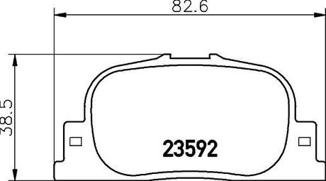 NP1035 Nisshinbo Колодки тормозные дисковые задние Toyota Camry 2.2, 3.0 (96-01) (NP1035) NISSHINBO
