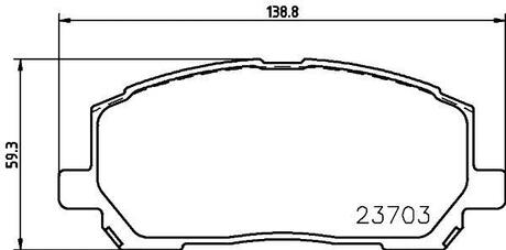 NP1041 Nisshinbo Колодки тормозные дисковые передние Lexus RX 300 3.0 (00-03) (NP1041) NISSHINBO