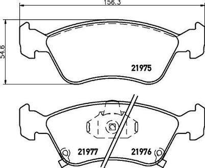 NP1050 Nisshinbo Колодки тормозные дисковые передние Toyota Avensis 1.6, 1.8 2.0 (97-03) (NP1050) NISSHINBO