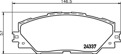 NP1058 Nisshinbo Колодки тормозные дисковые передние Toyota RAV-4 2.0, 2.2, 2.4 (05-) (NP1058) NISSHINBO