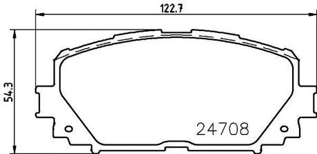 NP1060 Nisshinbo Колодки тормозные дисковые передние Toyota Yaris 1.3, 1.5, 1.8 (05-) (NP1060) NISSHINBO