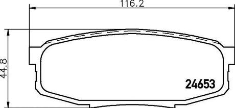 NP1064 Nisshinbo Колодки тормозные дисковые задние Toyota Land Cruiser 4.5, 4.6, 4.7 (08-) (NP1064) NISSHINBO