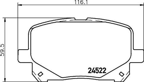 NP1065 Nisshinbo Колодки тормозные дисковые передние Lexus RX 300(00-03)/Toyota Camry 2.4, 3.0 (01-06) (NP1065) NISSHINBO