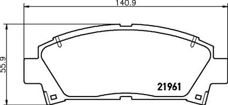NP1077 Nisshinbo Колодки тормозные дисковые передние Lexus GS 300, 430 (05-11), Camry 2.0, 2.4(01-06), Avensis 1.8, 2.0 (00-03) (NP1077) NISSHINBO