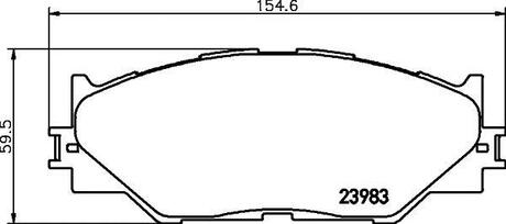 NP1082 Nisshinbo Колодки тормозные дисковые передние Toyota IS 220d, 250, 300h (05-13) (NP1082) NISSHINBO