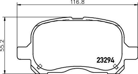 NP1088 Nisshinbo Колодки тормозные дисковые передние Toyota Corolla 1.2, 1.4, 1.6 (97-01) (NP1088) NISSHINBO