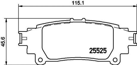 NP1105 Nisshinbo Колодки тормозные дисковые задние Lexus GS, RX 350, 300h, 450h (08-) (NP1105) NISSHINBO