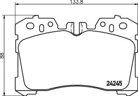 NP1107 Nisshinbo Колодки тормозные дисковые передние Lexus LS 460, 600h (07-) (NP1107) NISSHINBO