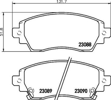 NP1120 Nisshinbo Колодки тормозные дисковые передние Toyota Corolla 1.4, 1.6, 2.0 (97-02) (NP1120) NISSHINBO