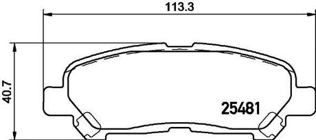 NP1122 Nisshinbo Колодки тормозные дисковые задние Toyota Highlander 2.7, 3.5 (09-) (NP1122) NISSHINBO