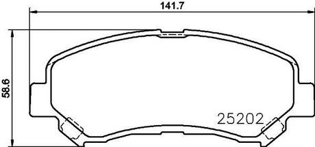 NP2048 Nisshinbo Колодки тормозные дисковые передние Nissan Qashqai, X-Trail 1.6, 2.0, 2.5 (07-) (NP2048) NISSHINBO