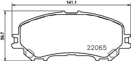 NP2074 Nisshinbo Колодки тормозные дисковые передние Renault Kadjar (15-) (NP2074) NISSHINBO