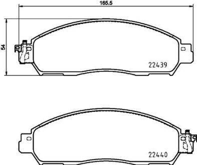 NP2106 Nisshinbo Комплект тормозных колодок NISSAN NV200 Front Axle