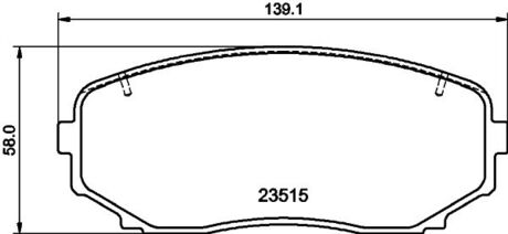 NP3037SC Nisshinbo Колодки тормозные дисковые передние Mitsubishi Pajero Sport III KS_ (15-) (NP303