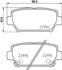 Колодки тормозные дисковые задние Mitsubishi Eclipse (17-) (NP3038) NISSHINBO