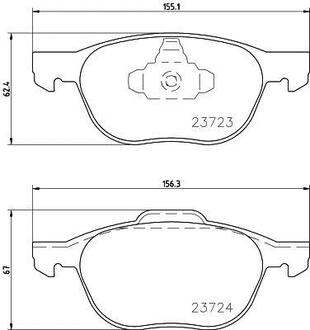 NP5006 Nisshinbo Колодки тормозные дисковые передние Mazda 3, 5 1.4, 1.6 1.8, 2.0 (06-) (NP5006) NISSHINBO