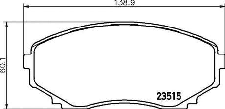 NP5012 Nisshinbo Колодки тормозные дисковые передние Mazda MPV 2.0, 2.5, 3.0 (99-06) (NP5012) NISSHINBO