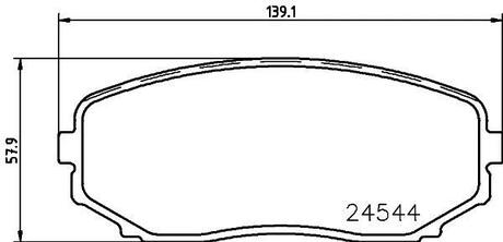 NP5015 Nisshinbo Колодки тормозные дисковые передние Mazda CX-7, CX-9 2.2, 2.3, 3.5, 3.7 (06-) (NP5015) NISSHINBO