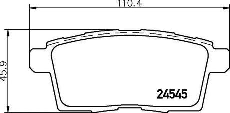 NP5024 Nisshinbo Колодки тормозные дисковые задние Mazda CX-7, CX-9 2.2, 2.3, 3.7 (07-) (NP5024) NISSHINBO