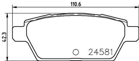 NP5026 Nisshinbo Колодки тормозные дисковые задние Mazda 6 2.3, 3.7 (05-) (NP5026) NISSHINBO
