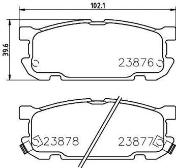 NP5027 Nisshinbo Колодки тормозные дисковые задние Mazda MX-5 1.8 (00-05) (NP5027) NISSHINBO