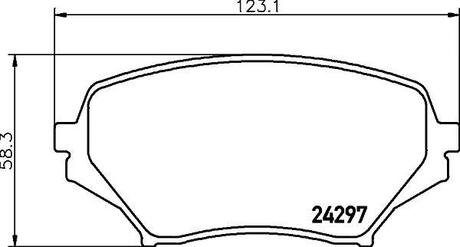 NP5044 Nisshinbo Колодки тормозные дисковые передние Mazda MX-5 1.8, 2.0 (05-15) (NP5044) NISSHINBO