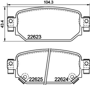 NP5072 Nisshinbo Комплект тормозных колодокMAZDA CX-3 (DK),CX-3 SUV (DK) Rear Axle