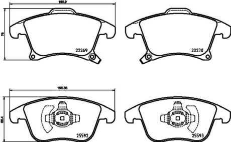 NP5079 Nisshinbo Тормозные колодки FORD Galaxy/Mondeo/S-Max "F "14>>