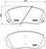 Колодки тормозные дисковые передние Hyundai i40, ix35 1.6, 1.7, 2.0 (11-)/Kia Sportage 2.0, 2.7 (04-) (NP6034) NISSHINBO