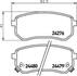 Колодки тормозные дисковые задние Hyundai i10/Kia Picanto 1.0, 1.1, 1.2 (05-) (NP6037) NISSHINBO