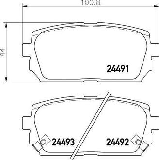 NP6064 Nisshinbo Колодки тормозные дисковые задние Kia Carens 1.6, 2.0 (06-) (NP6064) NISSHINBO