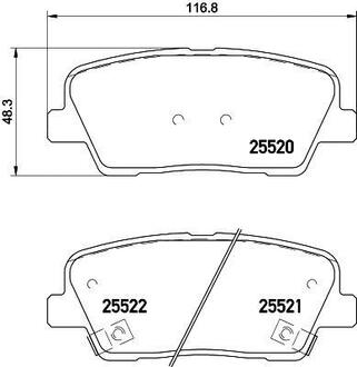 NP6083 Nisshinbo Колодки тормозные дисковые задние Hyundai Santa Fe/Kia Sportage 2.0, 2.2, 2.4 (09-) (NP6083) NISSHINBO