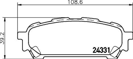 NP7009 Nisshinbo Колодки тормозные дисковые задние Subaru Forester, Impreza 2.0, 2.2, 2.5 (02-) (NP7009) NISSHINBO