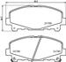 Колодки тормозные дисковые передние Honda Accord VIII 2.0, 2.4 универсал (08-) (NP8035) NISSHINBO