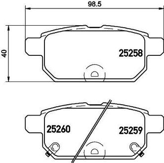 NP9016 Nisshinbo Колодки тормозные дисковые задние Suzuki Swift 1.2, SX-4 1.6 (10-) (NP9016) NISSHINBO