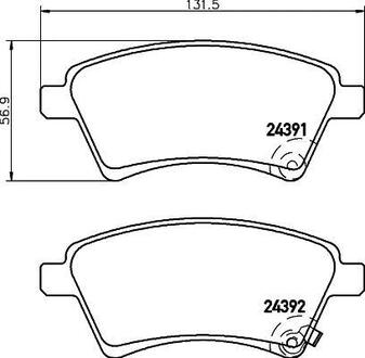 NP9017 Nisshinbo Колодки тормозные дисковые передние Suzuki SX4 1.5, 1.6, 1.9, 2.0 (06-) (NP9017) NISSHINBO