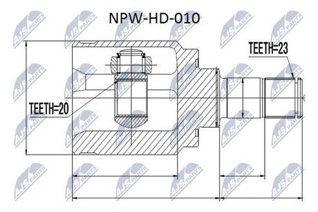 NPWHD010 Nty ШРУС внутренний задний Honda CR-V